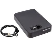 Amazon Basics Coffre-fort portable avec serrure à combinaison pour documents et bijoux, taille XL, noir