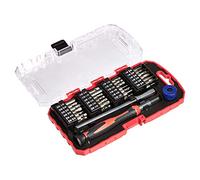 Amazon Basics Coffret tournevis de précision et embouts, 51 pièces , Noir, Rouge, Argenté