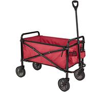 Amazon Basics Collection d’outils de jardin - Chariot d’extérieur pliable pour jardinage avec housse protectrice, Rouge