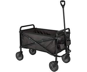 Amazon Basics Collection d’outils de jardin - Chariot d’extérieur pliable pour jardinage avec housse protectrice, Noir