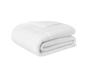 Amazon Basics Couette 4 Saisons 300 GSM pour Lit 2 Personnes - Édredon Hypoallergénique avec Garnissage Alternatif au Duvet, 200 x 200 cm, Blanc