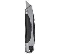 Amazon Basics Coupe-boîte rétractable avec 3 lames remplaçables, poignée souple, Noir/Argenté