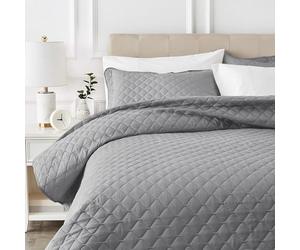 Amazon Basics Couvre-lit gaufré, 170 x 210 cm, gris foncé