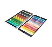 Amazon Basics Crayons de couleur dans une boîte en métal, 72 pièces, Couleurs assorties