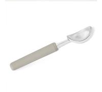Amazon Basics Cuillère à Glace, Manche Ergonomique Souple, Passe au Lave-Vaisselle, Couleur Gris Lin
