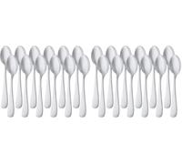 Amazon Basics Cuillères à Café en Acier Inoxydable avec Bord Rond, 13,3 cm, Lot de 24