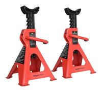 Amazon Basics de chandelles en acier, Capacité 3 tonnes (2.7 tonnes métriques), pour Voiture, Noir/Rouge, 1 Paire