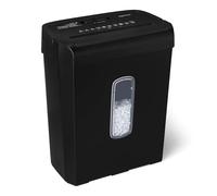 Amazon Basics Destructeur de Documents à Coupe Croisée pour 6 Feuilles et Destructeur de Cartes Bancaires, 14L, Noir