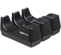 Amazon Basics Dévidoir de Ruban Adhésif de Bureau Lesté avec Base Antidérapante, Compatible avec les Rubans Adhésifs de Bureau de 12mm et 19mm, Large, Noir, Lot de 3