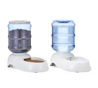 Amazon Basics Distributeur d’eau et de nourriture pour animaux de compagnie, Lot de 2, Petite taille