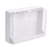 Amazon Basics Distributeur de serviettes en papier Compatible avec serviettes à pliage en C/Z, Transparente, Blanc, 27 x 21.5 cm