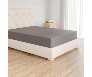 Amazon Basics Drap Housse, 120 x 200 cm, 100% Coton Jersey pour Matelas Épais jusqu'à 30 cm, Gris Foncé