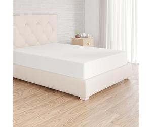 Amazon Basics Drap Housse, 135 x 190 x 30 cm, en Polyester Microfibre pour Matelas Épais jusqu'à 30 cm, Blanc