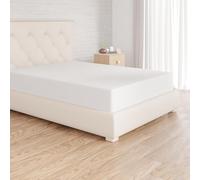 Amazon Basics Drap Housse, 140 x 200 cm, 100% Coton Jersey pour Matelas Épais jusqu'à 30 cm, Blanc