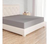 Amazon Basics Drap Housse, 160 x 200 x 30 cm, en Polyester Microfibre pour Matelas Épais jusqu'à 30 cm, Gris Foncé