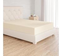 Amazon Basics Drap Housse, 160 x 200 x 30 cm, en Polyester Microfibre pour Matelas Épais jusqu'à 30 cm, Beige
