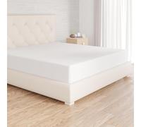 Amazon Basics Drap Housse, 180 x 200 cm, 100% Coton Jersey pour Matelas Épais jusqu'à 30 cm, Blanc