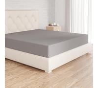 Amazon Basics Drap Housse, 90 x 200 x 30 cm, en Polyester Microfibre pour Matelas Épais jusqu'à 30 cm, Gris Foncé