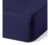 Amazon Basics Drap Housse en Coton Bio , 180 x 200 cm, Bleu Marine