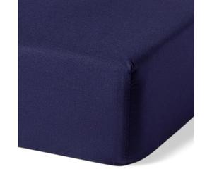 Amazon Basics Drap Housse en Coton Bio , 180 x 200 cm, Bleu Marine