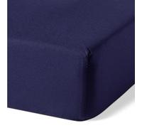 Amazon Basics Drap Housse en Coton Bio , 200 x 200 cm, Bleu Marine