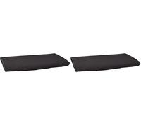 Amazon Basics Drap Plat en Microfibre, 275 x 275 cm, Noir Uni (Lot de 2)