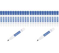 Amazon Basics Dry Erase Markers For Whiteboards, Chisel Tip, Low-Odor, Blue, Pack of 12 (Lot de 2)