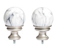 Amazon Basics Embout de tringle Boule en marbre - Nickel