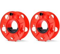 Amazon Basics Enrouleur de Câble Robuste, Pour Rallonges, Guirlandes Lumineuses, Tuyaux et Cordes, Jusqu'à 45m de Longueur, Orange (Lot de 2)