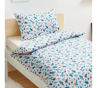 Amazon Basics Ensemble de Housse de Couette Réversible en Microfibre pour Enfant 100 x 135 cm et 1 Taie d’Oreiller 40 x 60 cm pour Berceau, Aventure Cosmique