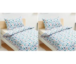 Amazon Basics Ensemble de Housse de Couette Réversible en Microfibre pour Enfant 100 x 135 cm et 1 Taie d’Oreiller 40 x 60 cm pour Berceau, Aventure Cosmique (Lot de 2)