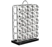Amazon Basics Étagère à Épices Verticale en Acier Allié Pour 20 Pots ; Bocaux Inclus ; Argent