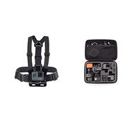 Amazon Basics Étui de Transport Grand pour GoPro + Harnais de Poitrine