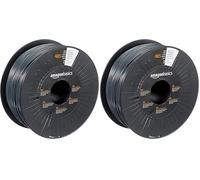 Amazon Basics Filament ABS pour imprimante 3D 1.75 mm Gris foncé Bobine 1 kg (Lot de 2)