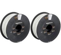 Amazon Basics Filament PLA pour imprimante 3D, 1.75 mm, Gris clair, Bobine, 1 kg (Lot de 2)