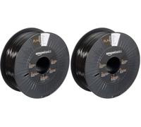 Amazon Basics Filament PLA pour imprimante 3D, 1.75 mm, Noir, Bobine, 1 kg, 1 Spool (Lot de 2)
