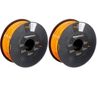 Amazon Basics Filament PLA pour imprimante 3D, 1.75 mm, Orange, Bobine, 1 kg (Lot de 2)