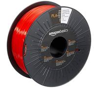 Amazon Basics Filament PLA pour imprimante 3D, 1.75 mm, Rouge translucide, Bobine, 1 kg