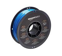 Amazon Basics Filament PLA pour imprimante 3D, diamètre 1.75 mm, bleu soyeux, bobine de 1 kg