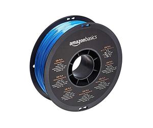 Amazon Basics Filament PLA pour imprimante 3D, diamètre 1.75 mm, bleu soyeux, bobine de 1 kg