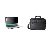 Amazon Basics Filtre de confidentialité pour Écran Large de 15,6" (39,62 cm) (16:9) & Sac à bandoulière Compact pour Ordinateur Portable avec Poches de Rangement (15,6 Pouces - 40 cm) Noir