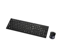 Amazon Basics Full-sized Wireless Keyboard & Mouse Combo, 2.4 GHz USB Receiver, FR Layout, Noir