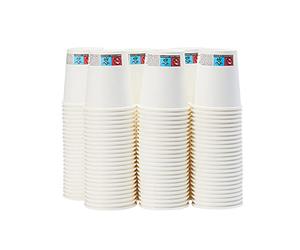Amazon Basics Gobelets en carton pour boissons chaudes, 207 ml, 150 unité, lot de 1, Carton, Polyéthylène, Blanc
