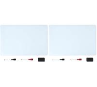 Amazon Basics Grand Tableau Blanc Magnétique Pour Réfrigérateur, Effaçable à Sec, 2 Marqueurs et 1 Effaceur, Flexible, Bloc-Notes, Affichage Pour la Maison, la Cuisine, le Bureau, l’École, 33 x 50cm