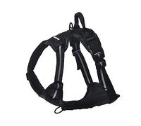 Amazon Basics Harnais pour chien sans traction, réglable et rembourré avec bandes réfléchissantes, Noir, Taille S
