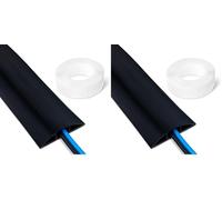 Amazon Basics Housse de Cordon de Sol, 1,82 m de Long, 6,6 cm de diamètre, Noir (Lot de 2)