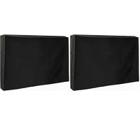 Amazon Basics Housse de Téléviseur d’Extérieur Imperméable de, pour 52 - 55 pouces Téléviseurs à Écran Plat, 131,3 x 13,7 x 78,7 cm, Noir (Lot de 2)
