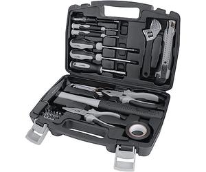 Amazon Basics Jeu d’outils pour la maison, 32 pièces, Noir/gris