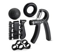 Amazon Basics Kit de Musculation de la Poigne et des Avant-Bras, 5 Pièces, Noir