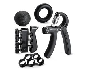 Amazon Basics Kit de Musculation de la Poigne et des Avant-Bras, 5 Pièces, Noir